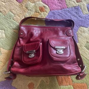 Vintage Marc Jacobs red shoulder bag Y2K